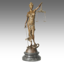 Myth Figure Bronze Sculpture Justice Goddess Deco Brass Statue TPE-438